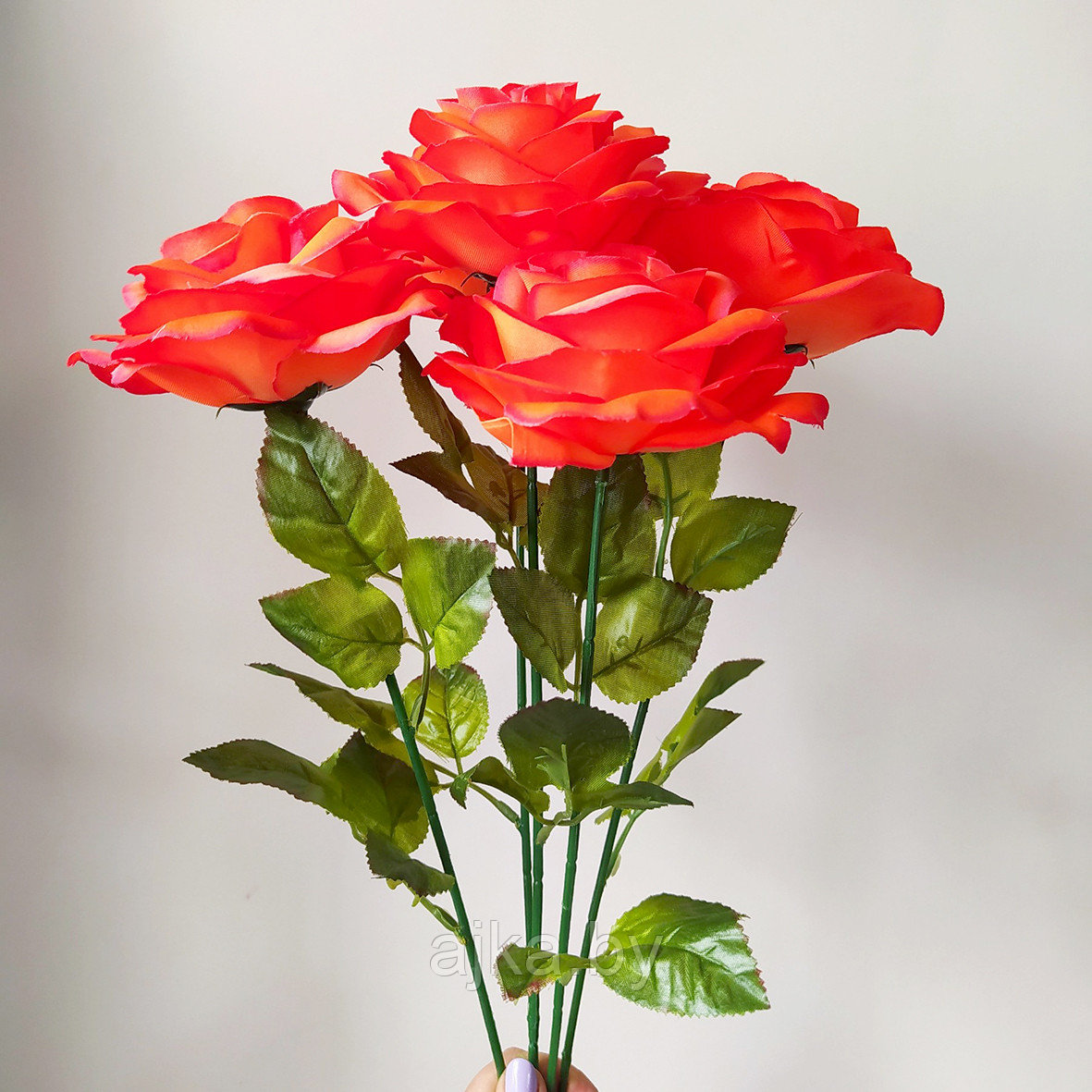 Роза одиночная 65 см, ярко-красный - фото 4 - id-p226488037