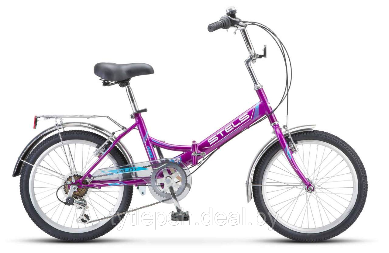 Складной велосипед Stels Pilot 450 20" Z011 (2023) фиолетовый - фото 1 - id-p226496458