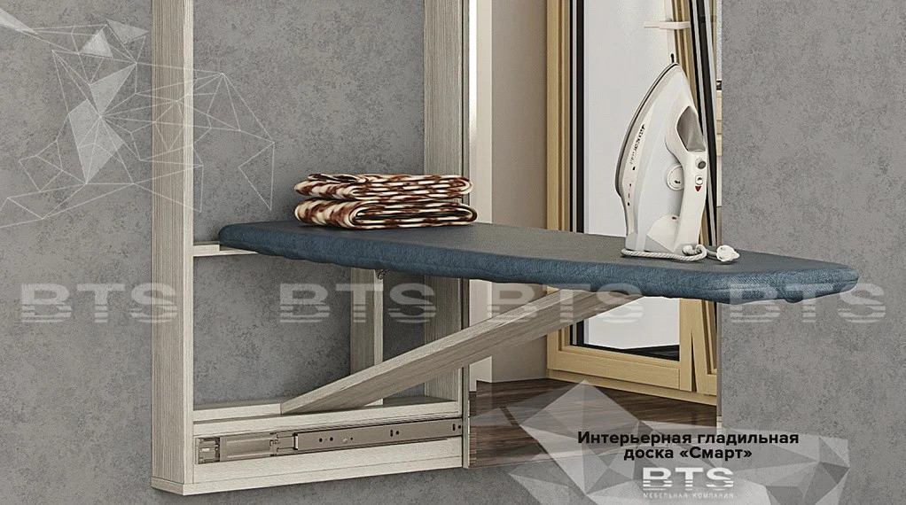 Гладильная доска «Смарт» купе с зеркалом (Лоредо) - фото 3 - id-p226497579