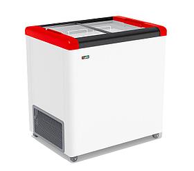 Морозильный ларь Frostor (Фростор) GELLAR FG 250 С с прямым стеклом красный (-18…-22C, 240 л, 800х600х840 мм)