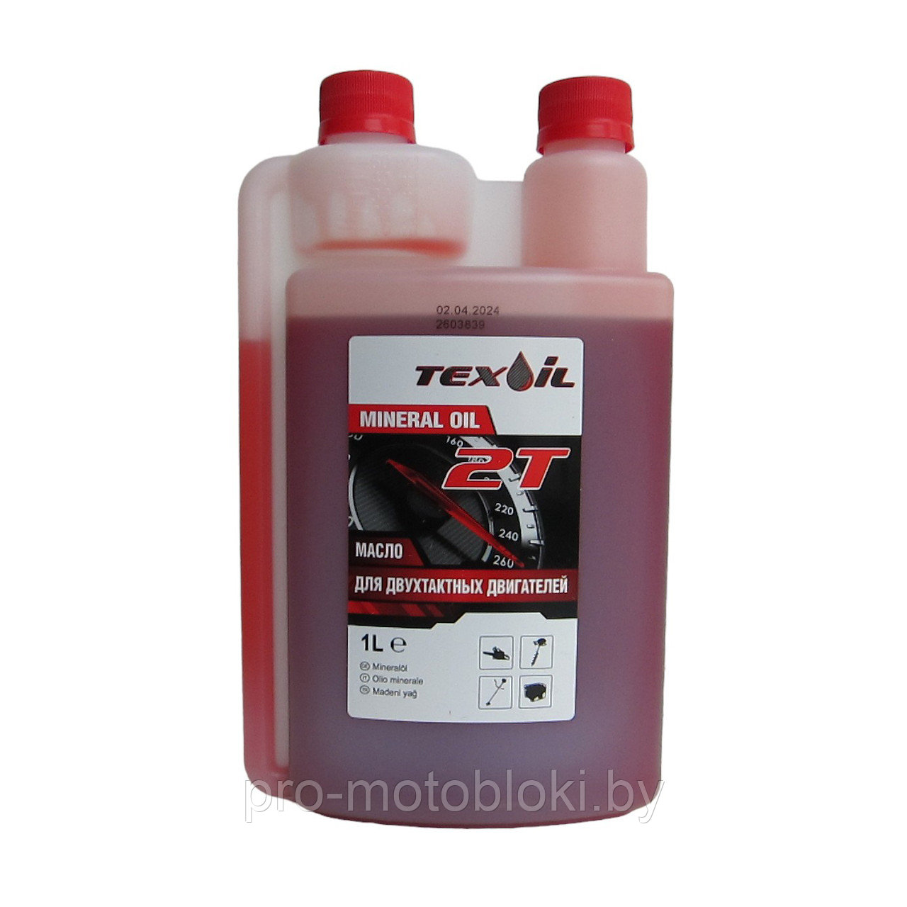 Масло для 2-х тактных двигателей минеральное масло Texoil с дозатором (1л) - фото 1 - id-p226444355