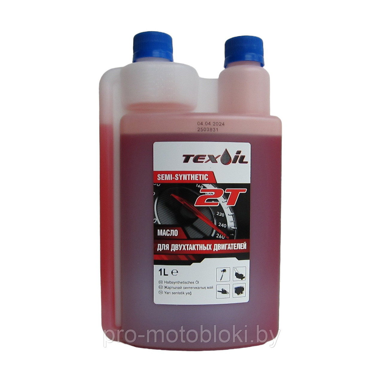 Масло для 2-х тактных двигателей полусинтетическое масло Texoil с дозатором (1л) - фото 1 - id-p226390329
