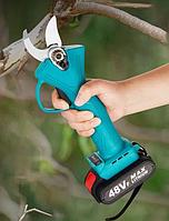 Аккумуляторный сучкорез, электрический секатор Profession Lithium Pruning Shears c с 2 аккумуляторами на 48V