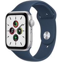 Умные часы Apple Watch SE 40 мм (алюминий серебристый/синий омут спортивный) - фото 1 - id-p226497862