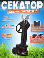 Аккумуляторный сучкорез, электрический секатор Profession Lithium Pruning Shears c с 2 аккумуляторами на 48V