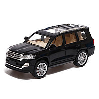 Машина металлическая Toyota Land Cruiser, масштаб 1:24, открываются двери, капот, багажник, цвет чёрный