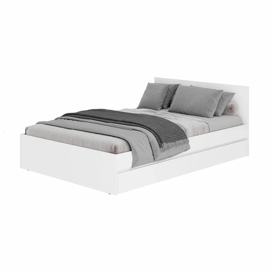 Кровать 1,2 м Симпл КР-07 - Белый (BTS) - фото 2 - id-p226499135