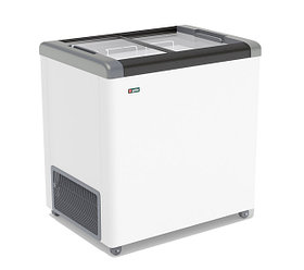 Морозильный ларь Frostor (Фростор) GELLAR FG 250 C с прямым стеклом серый (-18…-22C, 240 л, 800х600х840 мм)