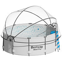 Купол-тент для бассейна d=360 см, цвет серый