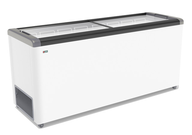 Морозильный ларь Frostor (Фростор) GELLAR FG 700 C с прямым стеклом серый (590 л)
