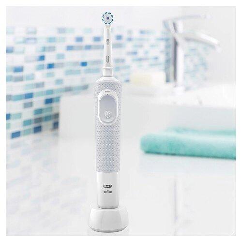 Электрическая зубнaя щеткa Braun Oral-B Vitality 100 Sensi White D100.413.1 Белый - фото 2 - id-p218179848