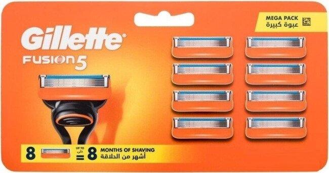Сменные кассеты для бритья Gillette Fusion5 (8 шт) - фото 1 - id-p194257366