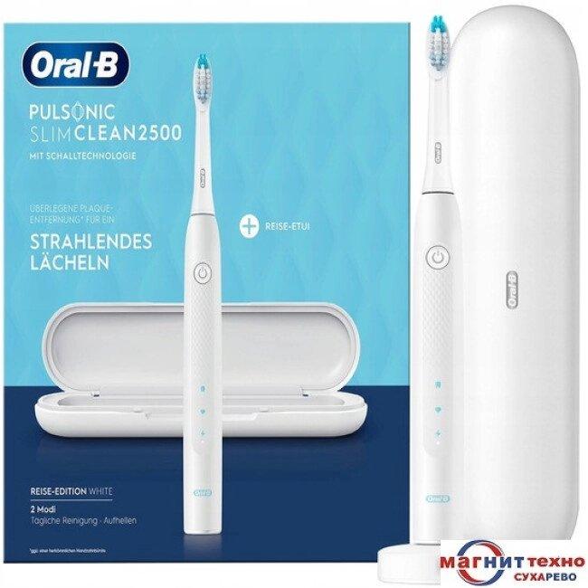 Электрическая зубная щетка Oral-B Pulsonic Slim Clean 2500 (белый) - фото 1 - id-p221148985