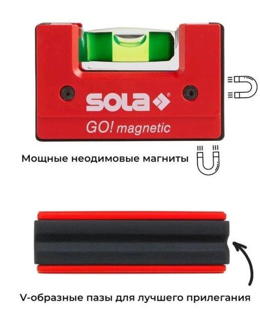 Уровень магнитный GO! magnetic CLIP (SOLA 01621201) - фото 4 - id-p218668236