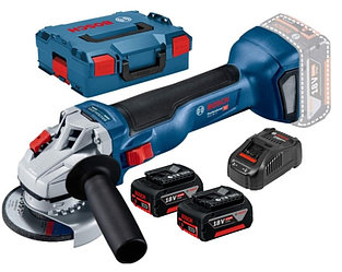 Углошлифмашина 125мм BOSCH GWS 18V-10 (2*5.0 Ah, L-Boxx)