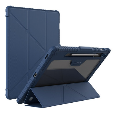 Защитный чехол Nillkin Bumper Leather Case Pro Multi-angle Синий для Samsung Galaxy Tab S9 FE Plus - фото 3 - id-p226505735