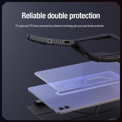 Защитный чехол Nillkin Bumper Leather Case Pro Multi-angle Синий для Samsung Galaxy Tab S9 FE Plus - фото 10 - id-p226505735