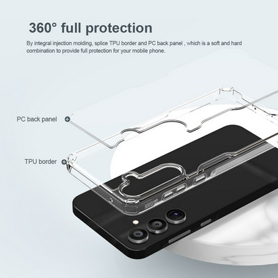 Силиконовый чехол Nillkin Nature TPU Pro Case Прозрачный для Samsung Galaxy A55 - фото 4 - id-p226505760