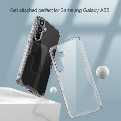 Силиконовый чехол Nillkin Nature TPU Pro Case Прозрачный для Samsung Galaxy A55 - фото 7 - id-p226505760