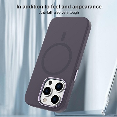 Силиконовый чехол Mutural Karen Series Liquid Silicone Magsafe Phone Case светло-розовый для Apple iPhone 15 - фото 6 - id-p226505765