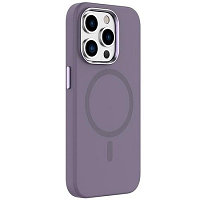 Силиконовый чехол Mutural Karen Series Liquid Silicone Magsafe Phone Case фиолетовый для Apple iPhone 15 Pro