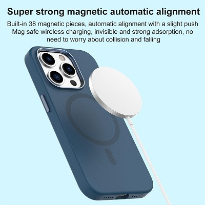 Силиконовый чехол Mutural Karen Series Liquid Silicone Magsafe Phone Case фиолетовый для Apple iPhone 15 Pro - фото 5 - id-p226505766