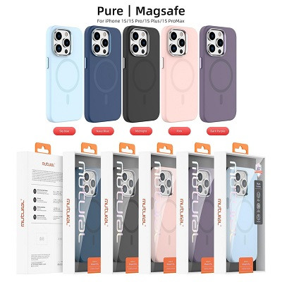 Силиконовый чехол Mutural Karen Series Liquid Silicone Magsafe Phone Case фиолетовый для Apple iPhone 15 Pro - фото 9 - id-p226505766