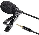 Микрофон петличный mini Jack 3.5 AUX MRM MC-10 2 м, фото 2