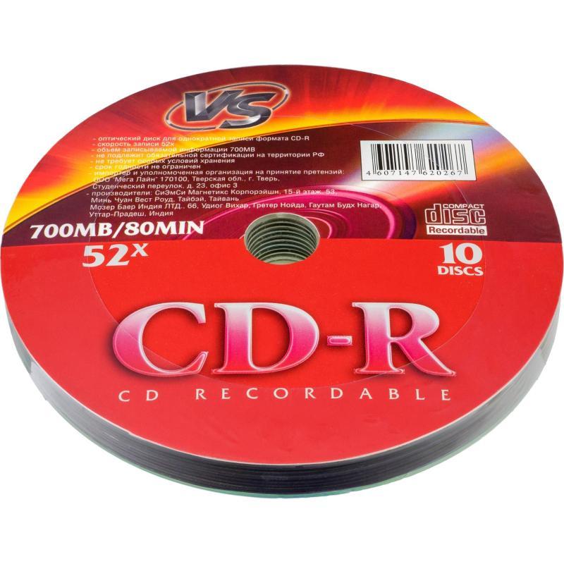 Диски VS CD-R 80 52x Shrink/10 - фото 1 - id-p226509203