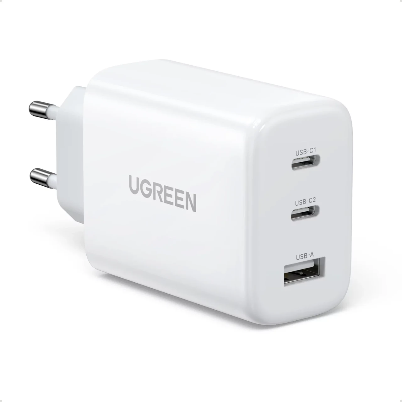 Сетевое зарядное устройство UGREEN CD275-90496, USB + 2 USB-C, QC3.0/4.0, PD 65W Быстрая зарядка, бе - фото 1 - id-p226407202