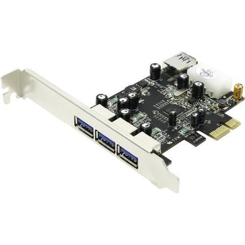 Контроллер STLab U-750 (RTL) PCI-Ex1 USB3.0 3 port-ext 1 port-int - фото 1 - id-p226515310