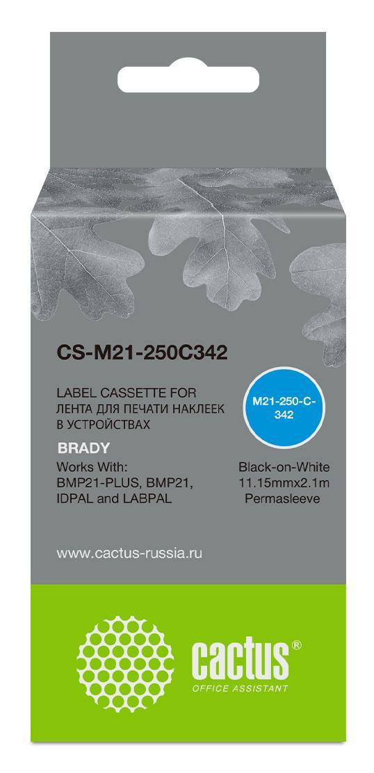 Картридж ленточный Cactus CS-M21-250C342 черный для Brady BMP21-PLUS, BMP21, BMP21-LAB - фото 1 - id-p226515293