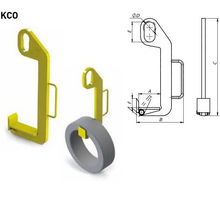 Захват для штрипсов и рулонов KCO 0,5/120, г/п 500 кг, РОМЕК - фото 2 - id-p226515421