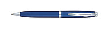 Ручка шариковая Pierre Cardin GAMME Classic с поворотным механизмом, синий матовый/серебро, фото 2