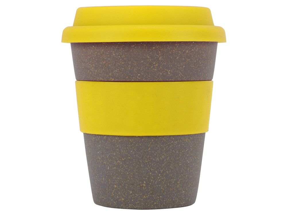 Стакан с силиконовой крышкой Cafe, желтый - фото 5 - id-p226516526