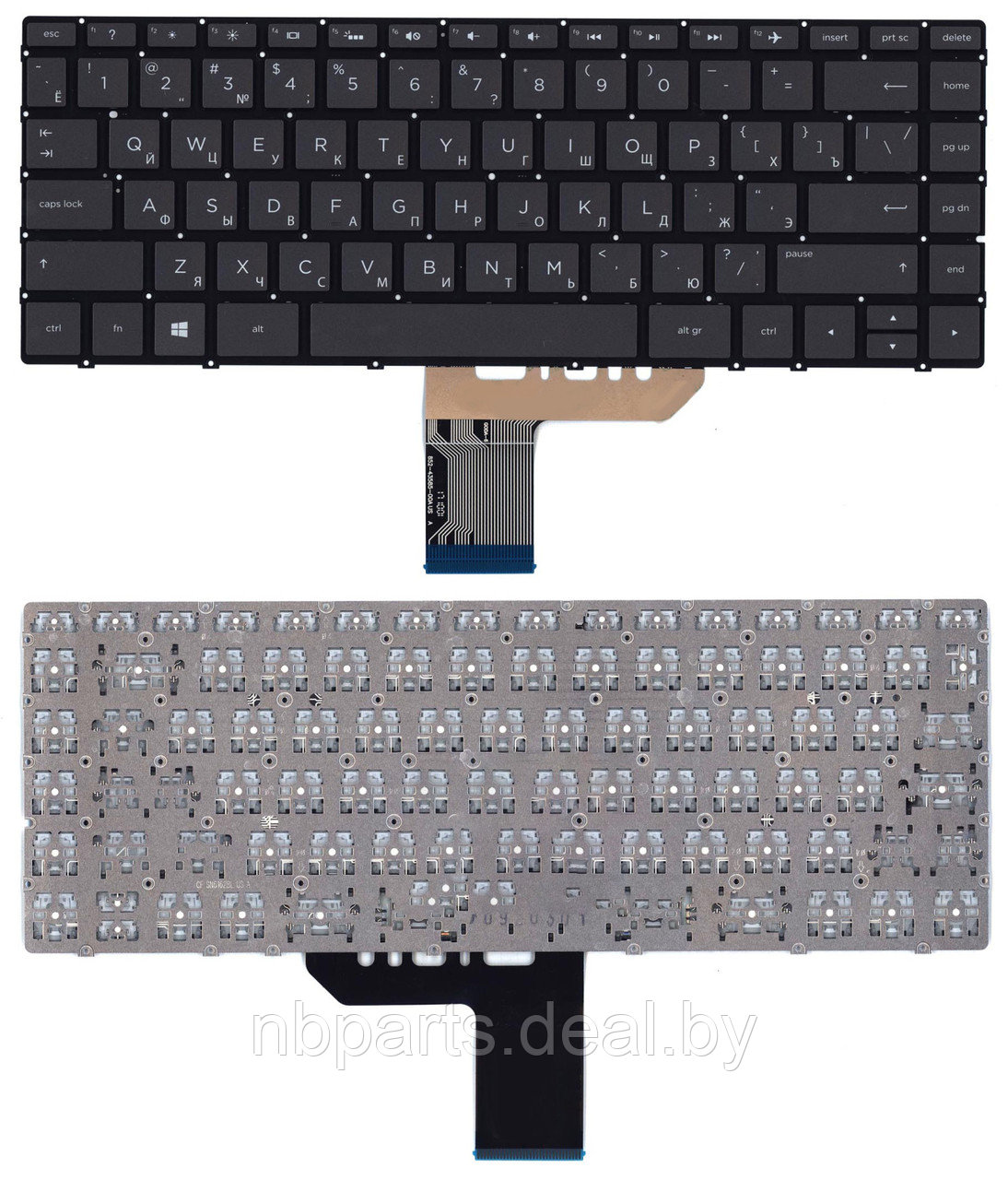 Клавиатура для ноутбука HP Spectre X360 13-A, 13-W, чёрная, с подсветкой, RU - фото 1 - id-p114707276