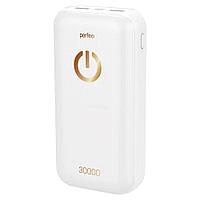 Perfeo Powerbank 30000 mah+Micro usb/In Micro usb, Type-C/Out Type-C 2.1A, USB 1 А, 2.1A/White (PF_B4301)