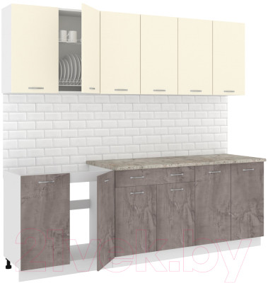 Готовая кухня Кортекс-мебель Корнелия Лира-лайт 2.4м - фото 1 - id-p226520274