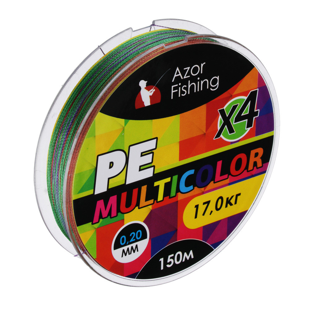 Леска плетеная AZOR FISHING PE Премиум 4 нити,нагрузка 17кг, 0,20мм, 150м - фото 1 - id-p226529468