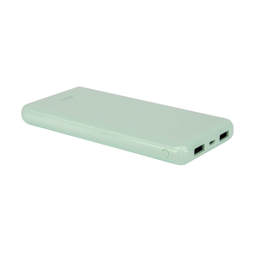 Perfeo Powerbank COLOR VIBE 10000 mah + Micro usb /In Micro usb /Out USB 1 А, 2.1A/ Mint (PF_D0165) - фото 1 - id-p226538058