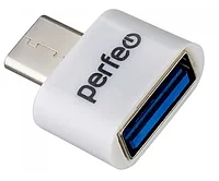 Адаптер Perfeo PF_C3005 USB на Type-C c OTG (PF-VI-O008 White) белый