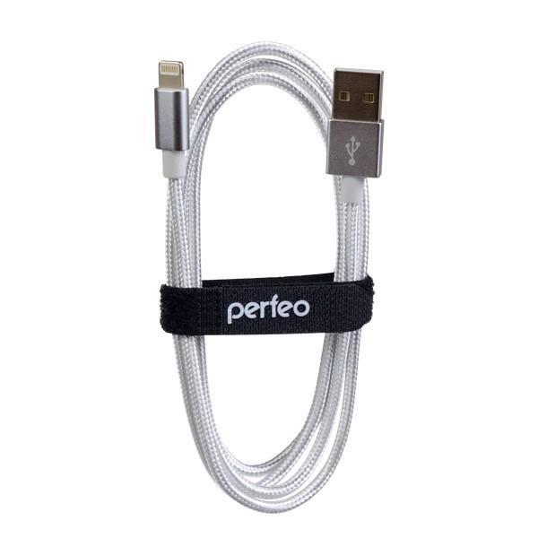 PERFEO Кабель для iPhone, USB - 8 PIN (Lightning), белый, длина 1 м. (I4301) - фото 1 - id-p226538141