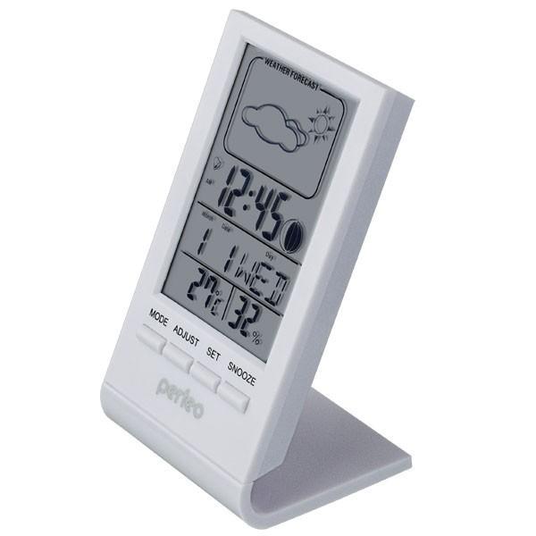 Perfeo Часы-метеостанция "Angle", белый, (PF-S2092) время, температура, влажность, дата - фото 1 - id-p226538213