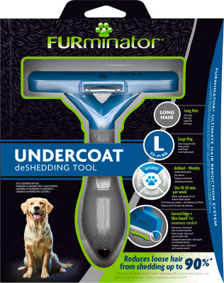 Фурминатор для животных FURminator Dog Undercoat L Long Hair 12 YA - фото 6 - id-p226542326