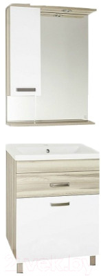 Шкаф с зеркалом для ванной Style Line Ориноко 70 - фото 3 - id-p226476403