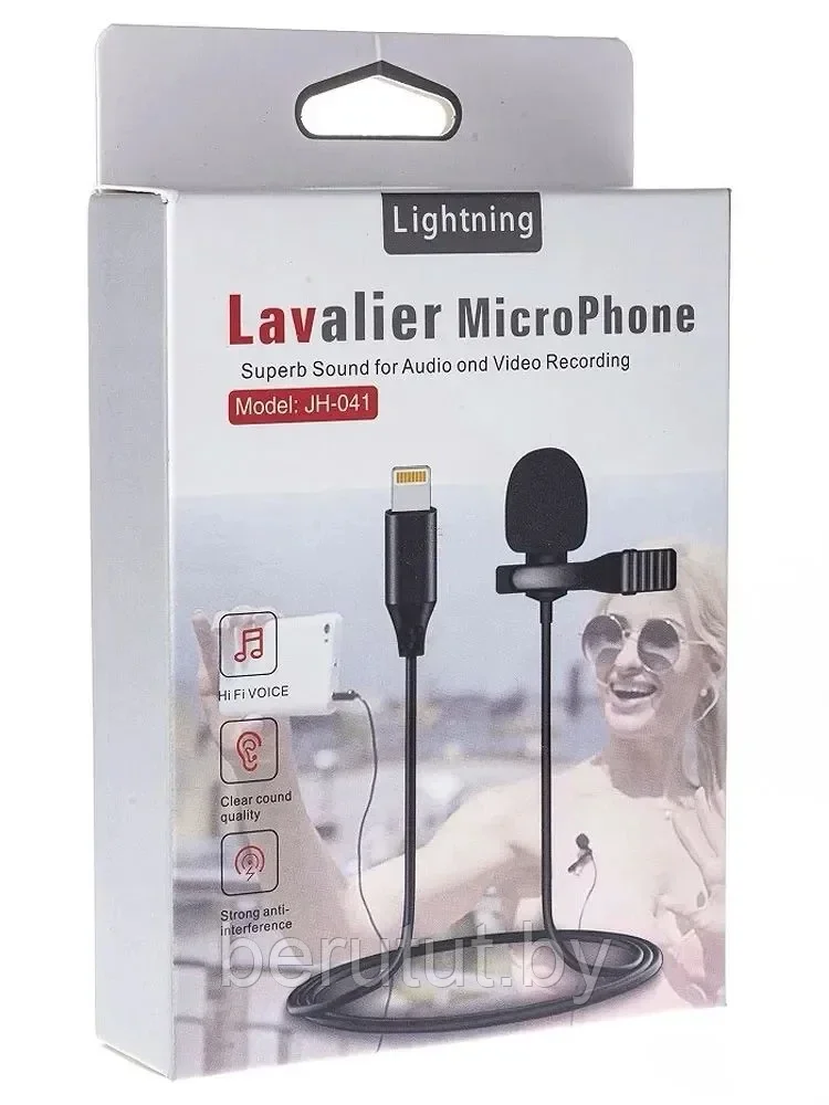 Микрофон петличный Lightning для JH-041 1.5 м - фото 6 - id-p226549791