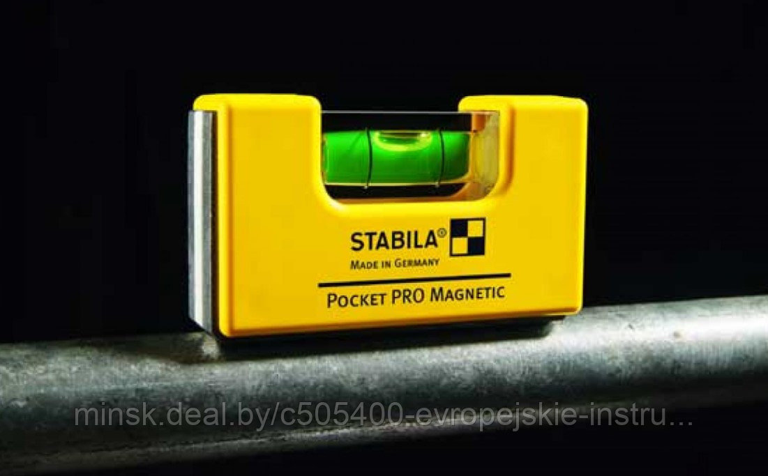 Пластиковый уровень STABILA Pocket PRO Magnetic с чехлом для ремня - фото 5 - id-p226549874