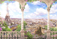 Фотообои листовые ФабрикаФресок Фреска Вид с балкона на Париж / 654270