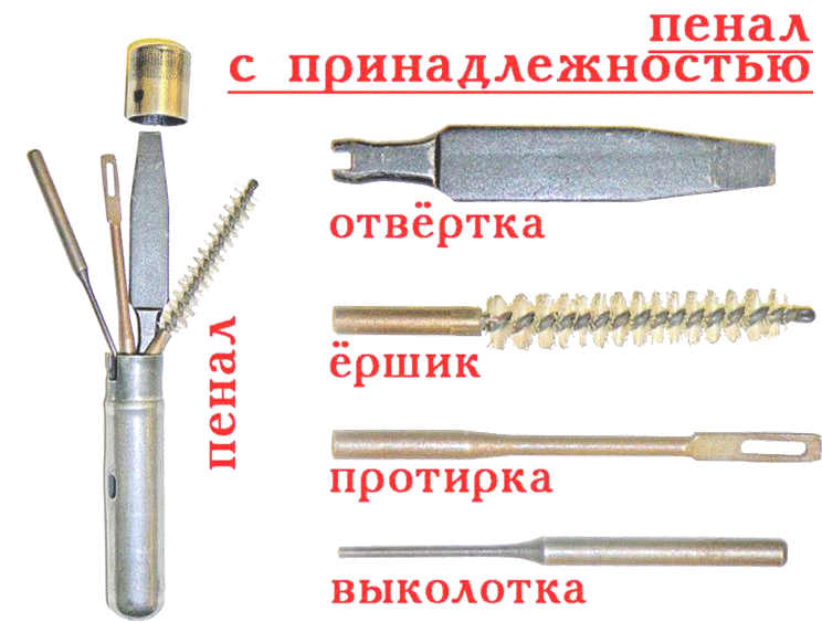 Набор для чистки и разборки макета АКС-74У в пенале (2 предмета). - фото 7 - id-p226558882