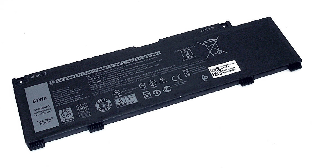Оригинальный аккумулятор (батарея) для ноутбуков Dell Inspiron G3 15 3790, 15 3779 (266J9) 11.4V 51Wh - фото 5 - id-p226558923